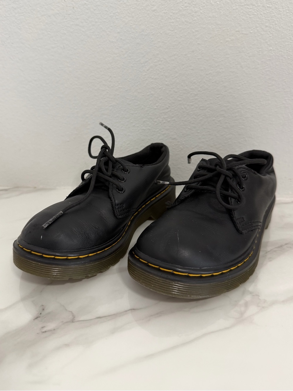 De.Martens Youth 1461 black leather shoes lace up size 12 Uk11